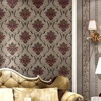 luxury floral damask wallpaper pvc vinyl waterproof wall paper for home decoration living room bedroom wall decor