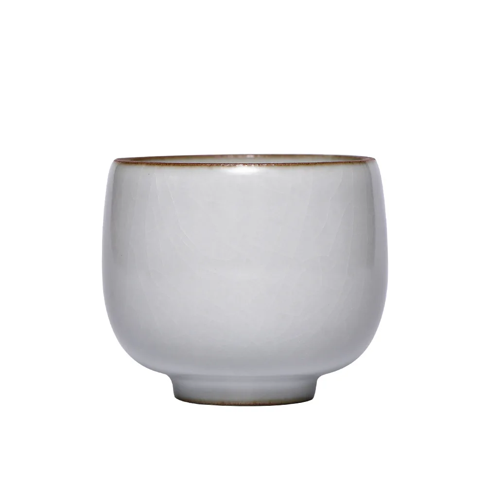 

70ml Plum blossom Chinese Retro Handmade Random Texture Color Glaze High Temperature Firing Ceramic Teacup Porcelain teacup