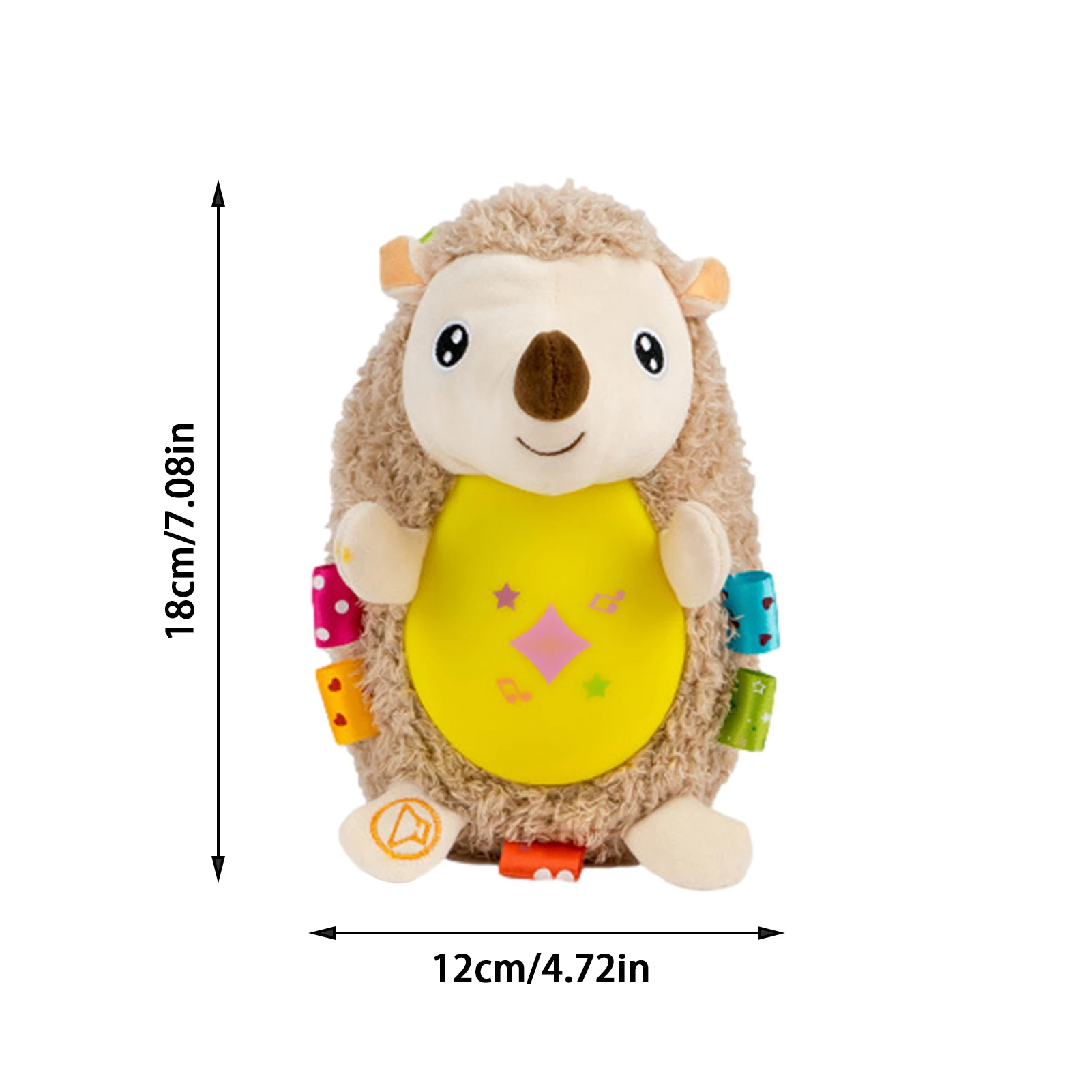 

Cute Plush Hedgehog Toy With Light Up Stuffed Singing Soft Plush Sleeping Appease Educational Creative Mini Soft Stuffed Animal