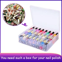 48 grids plastic nail polish lipstick storage box portable double side stand holder makeup essential oils nail polish organizer