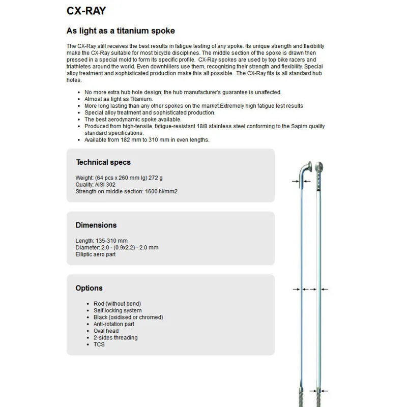 

ELITE WHEELS Sapim CX Ray Spokes BLACK Bladed Aero Spokes Aluminium Nipples J-Hook / Straight Pull As Light As A Titanium Spoke