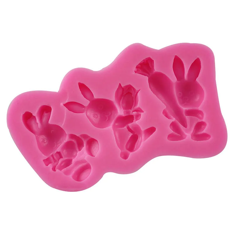 

Cartoon Animal Rabbit Shape Liquid Silicone Mold Sugar Chocolate Cake Decoration Mold DIY Production
