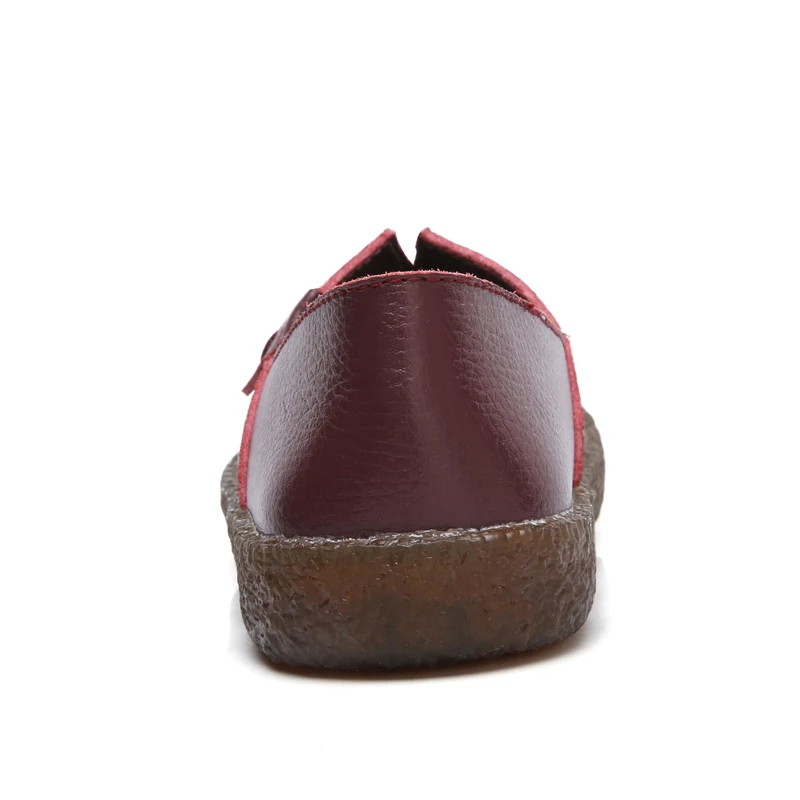 Женские кожаные лоферы Прогулочная обувь без шнуровки Дышащие мягкие женские