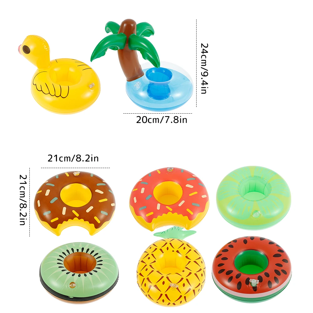 

Inflatable Cup Holder Donuts Coconut tree Drink holder Swimming Pool Float Bathing pool Toy Party Decoration Bar Coasters