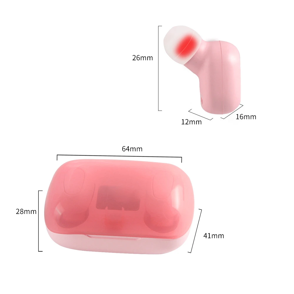 Модная Беспроводная мини-гарнитура розовые Bluetooth-наушники перезаряжаемые