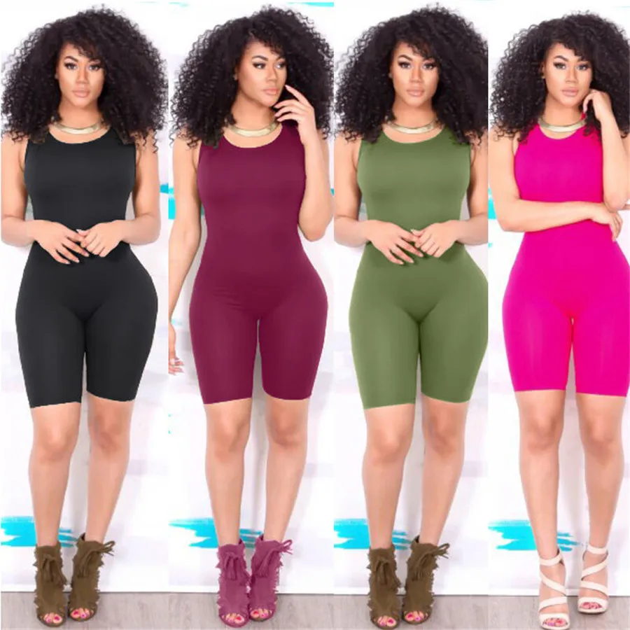 

Sexy Women Casual Sleeveless Bodycon Romper Jumpsuit Club Bodysuit Short Pants