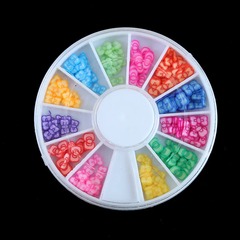 1 коробка Модный Красочный Бант Набор блесток для ногтей порошок лазерный