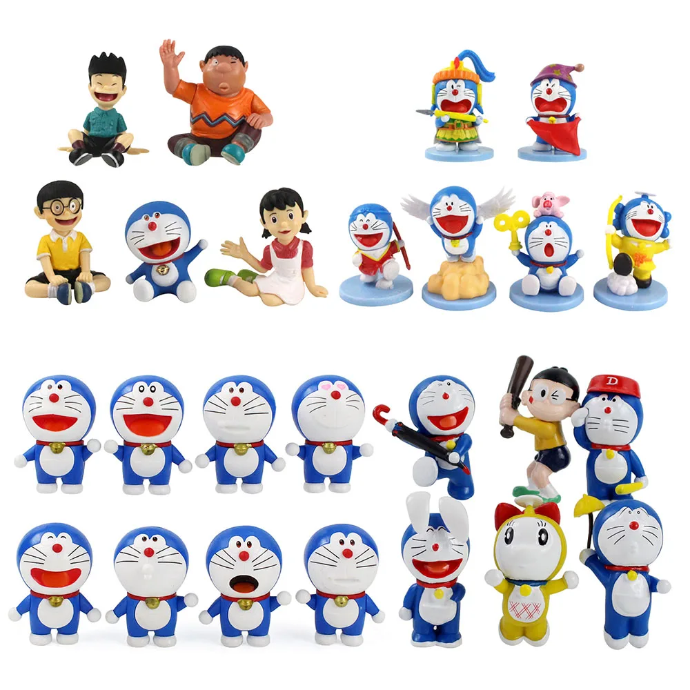 5-6-8-24 шт./компл. аниме кавайная Дораэмон машина кошка ПВХ экшн-фигурка мультяшное