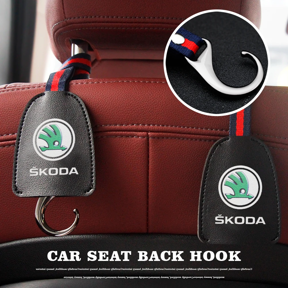

Universal Car Seat Hook Portable Hanging Bag Holder Storage Clothes Interior Accessories For Skoda Octavia A5 A7 RS Fabia Kodiaq