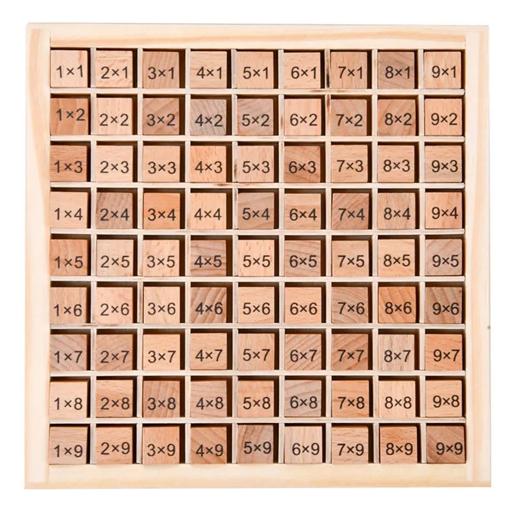

Montessori Educational Wooden Toys for Kids Children Baby Toys 99 Multiplication Table Math Arithmetic Teaching Aids