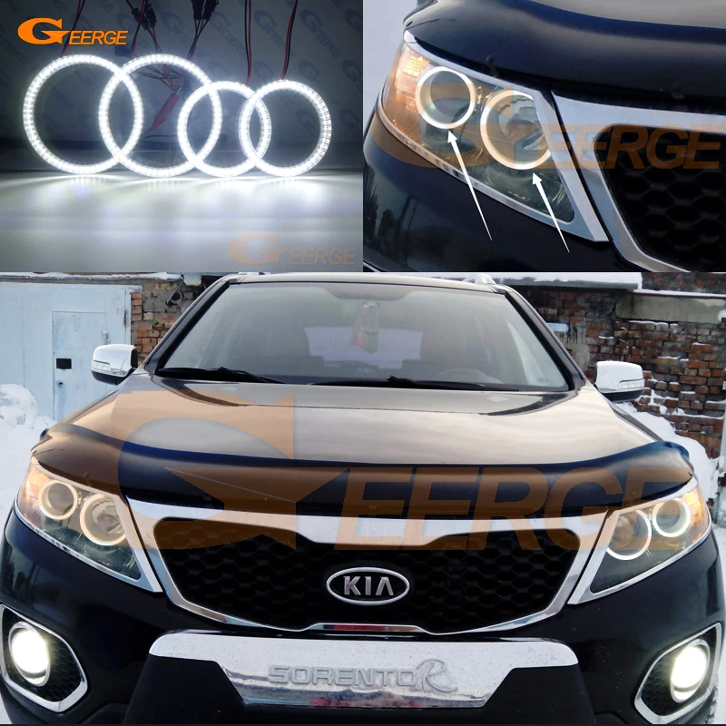 Для KIA SORENTO II 2009 2010 2011 2012 2013 ультра яркий SMD светодиодный ангельские глазки набор