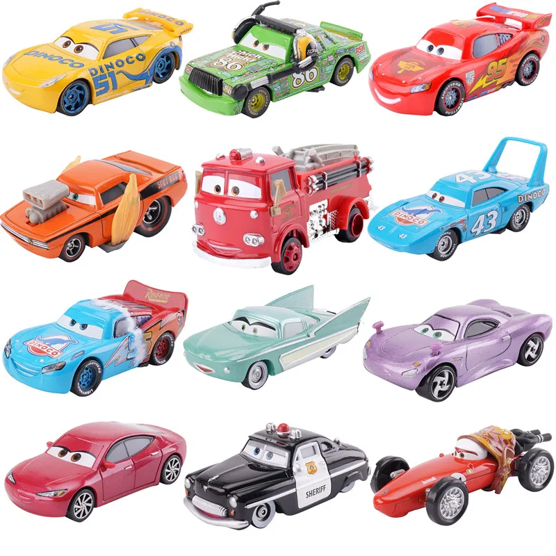 

Disney Pixar Cars 2 3 Cars Collection Lightning McQueen Jackson Storm Ramirez 1:55 diecasts toy vehicles Car Model Kids Gift