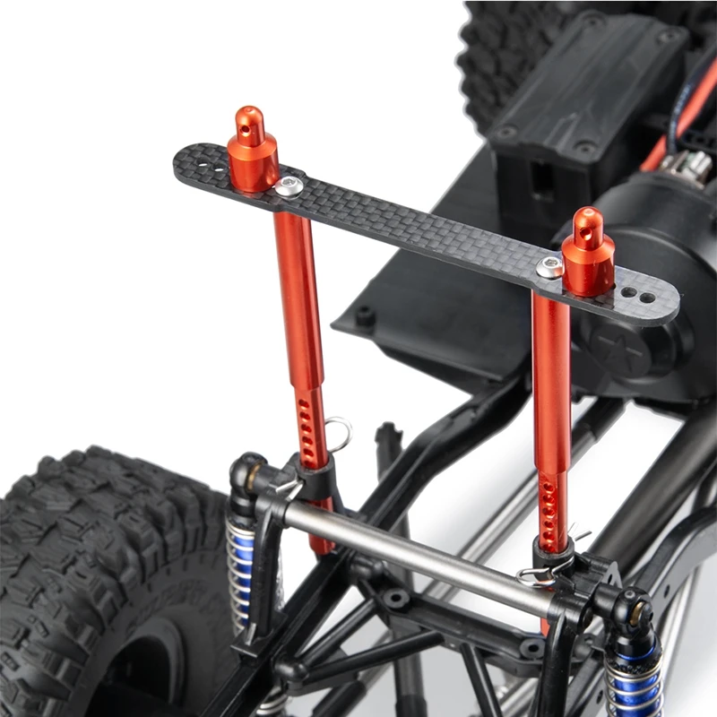 

RC Car Metal Carbon Fiber Front Rear Car Shell Column Body Post for 1/10 RC Crawler Car Axial Scx10 II 90046 90047