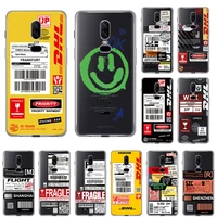 express label bar code soft tpu silicone phone case for oneplus 9 9r 8t 7t 7 pro 8 z nord n10 n100 n200 redmi 6 6a 7a dhl cover