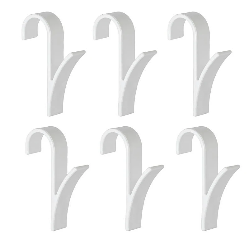 6 шт белый полотенце Швабра Крючки Вешалки для хранения подвесной светильник