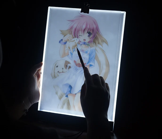 Светодиодный блокнот для рисования A4 панель планшет художественный трафарет