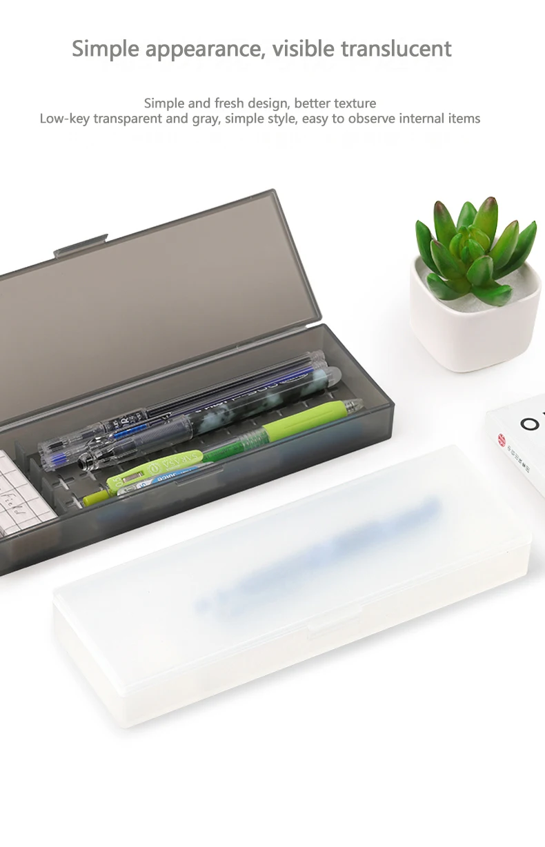 Simple clear Japanese KOKUYO High quality transparent Pencil Case PP material School Supplies Stationery Kawaii