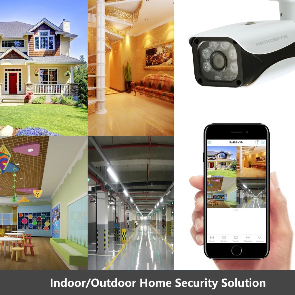 

Super value SONY 2PCS Surveillance AHD CCTV Camera 4MP Waterproof Outdoor With 6 Array IR LED ONVIF Email Alert Night vision 40M