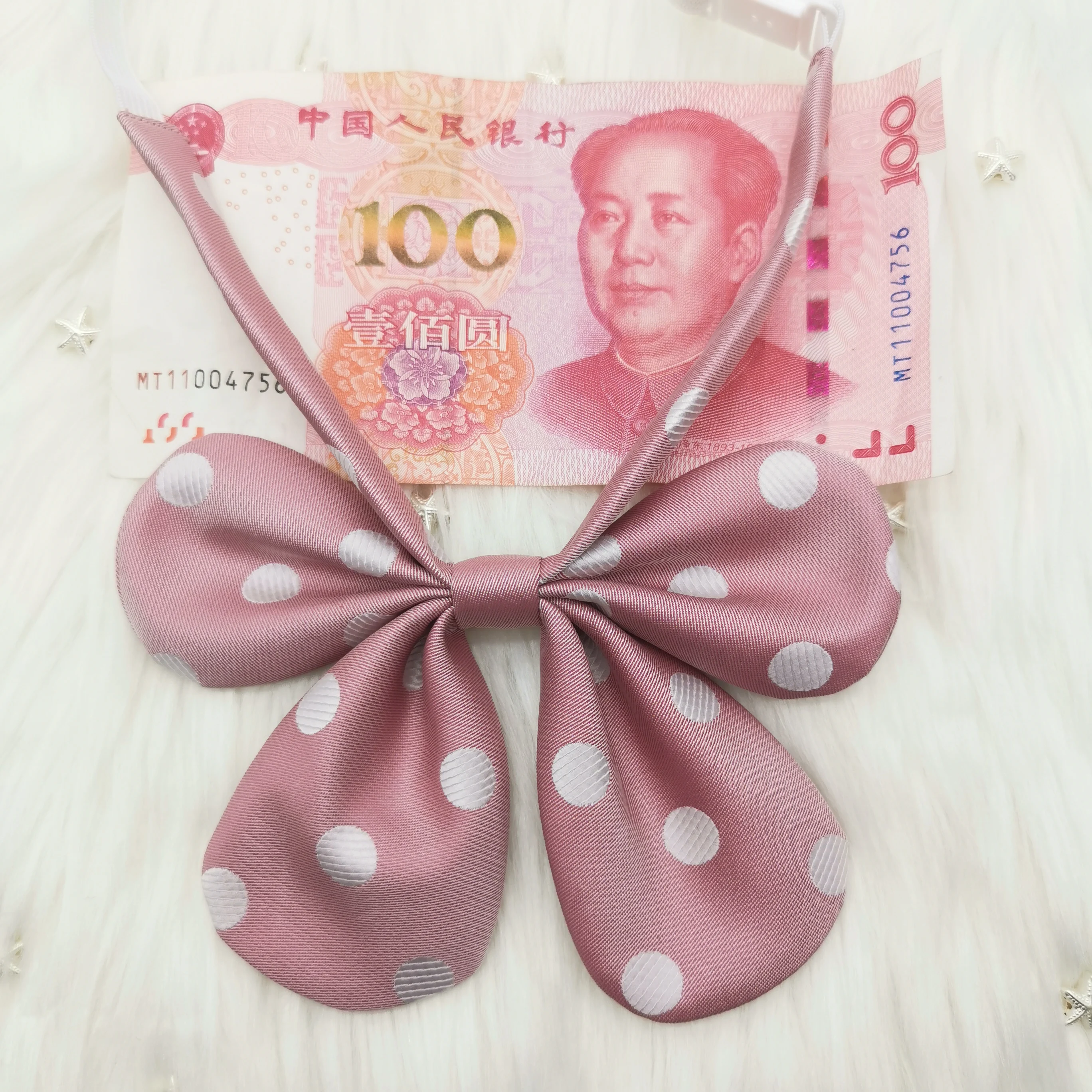 Butterfly Rabbit Ear Polka Dot Bow Tie Student JK Sailor Suit College Style Uniform Cute Cherry Knot Female pink tie | Аксессуары для