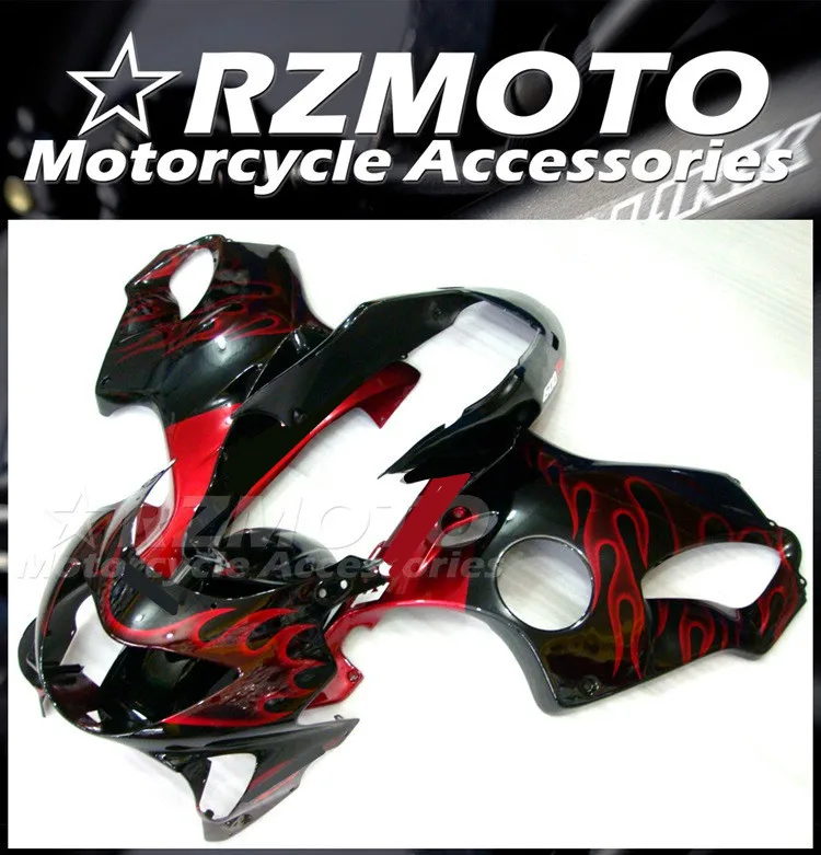 

Injection Mold New ABS Motorcycle Whole Fairings Kit Fit for HONDA CBR600 F4 1999 2000 99 00 FS Bodywork set Red Flame