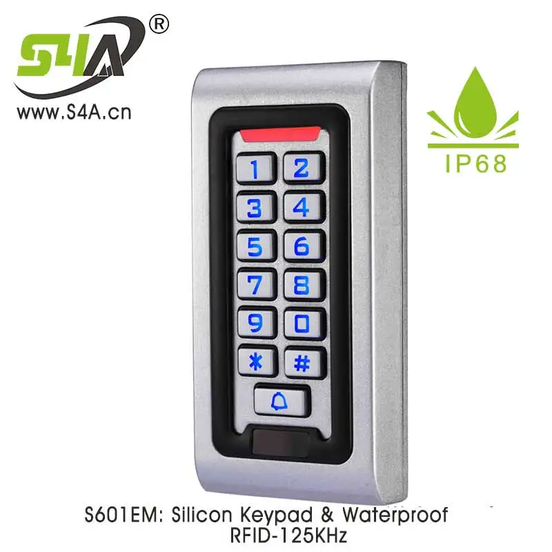 IP68 Водонепроницаемая автономная RFID металлическая клавиатура контроля доступа - Цвет: S601 Silicon