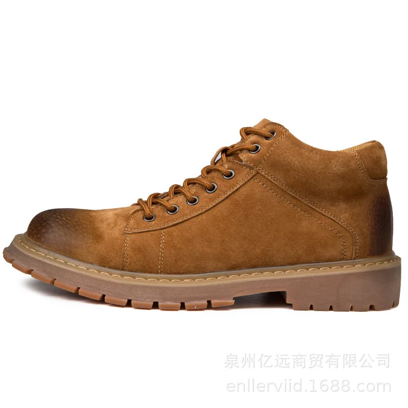 

New Men Leather Boots Fashion Autumn Winter Top Brand Ankle Boots Lace Up Men Shoes Footwear Casual Boots Drop Shipping