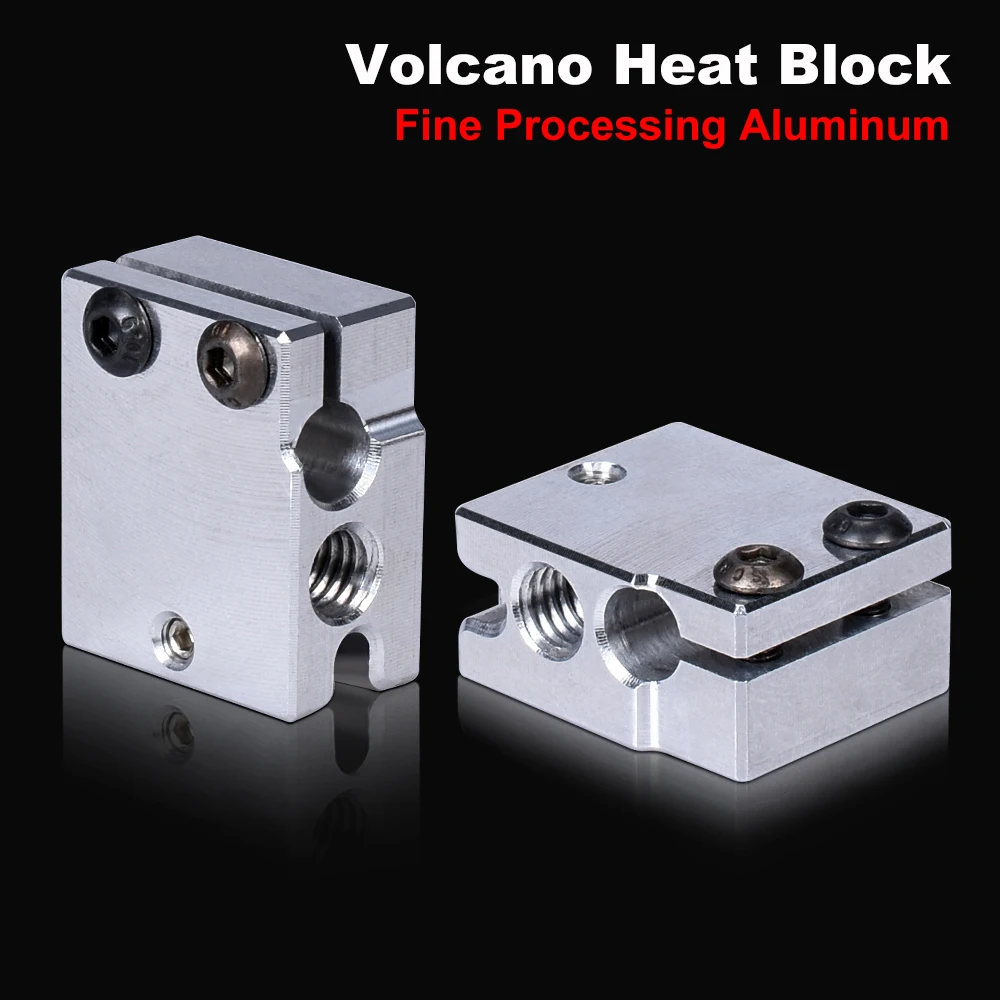Высококачественный алюминиевый нагревательный блок Volcano для E3D Hotend PT100 датчик