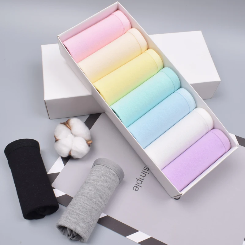 

7pcs/lot Women Panties Underwear Sexy Lingerie Seamless Cotton Women Panty Soft Comfortable Lady Briefs Solid Color Everyday New