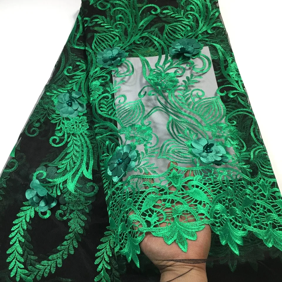 Африканская кружевная ткань 2019 высокое качество 3D кружево золотого цвета