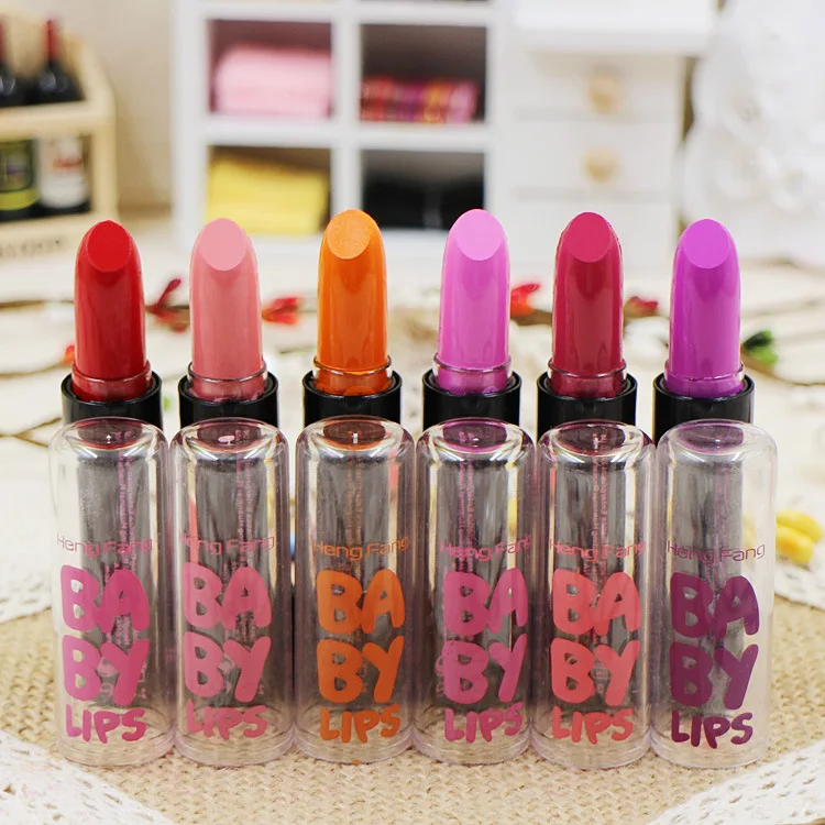6 шт. фирменная Помада для губ малышей набор макияжа batom Красная губная помада