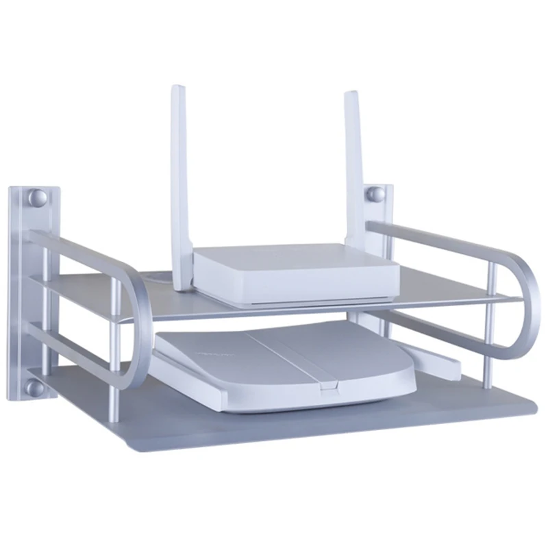 FULL-Thick Aluminum Alloy Wall Mount Bracket TV Box WiFi Router Set-Top | Электроника