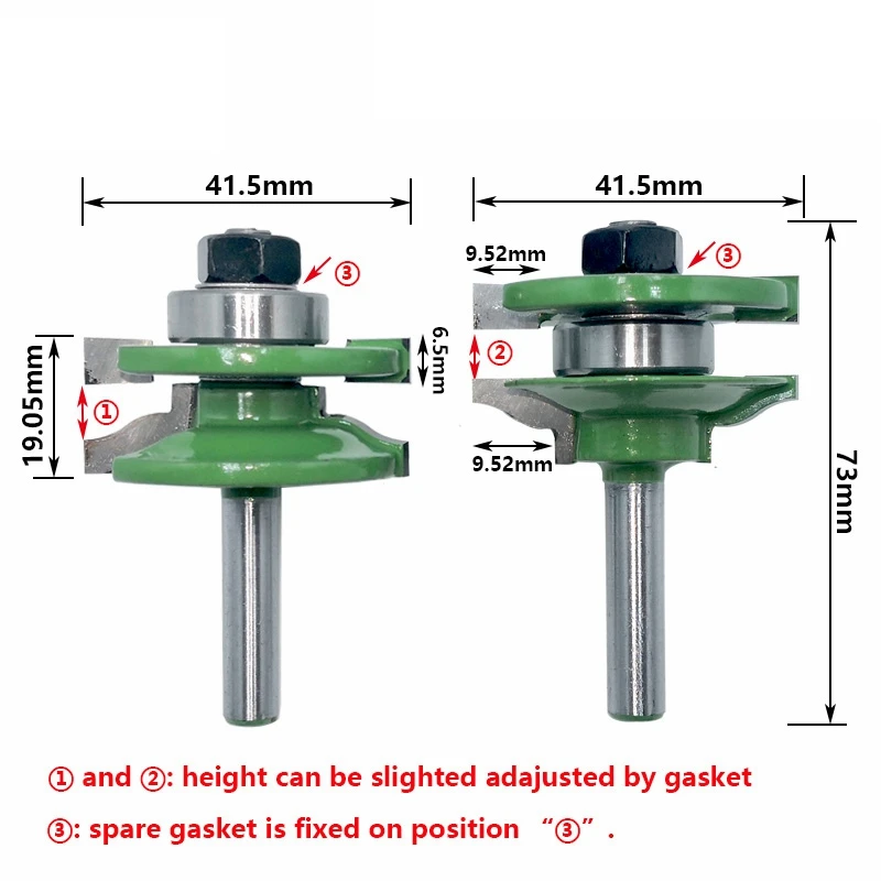 3Pcs 8Mm Shank Door Panel Cutters Raised Cabinet Router Bit Set Woodworking Milling Cutter for Wood | Инструменты