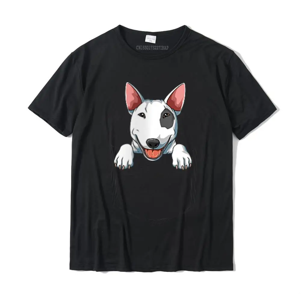 

Womens Bull Terrier Pocket Bull Terrier Peeking Out Pocket T-Shirt Classic T Shirt for Men Newest Cotton Group Tshirts