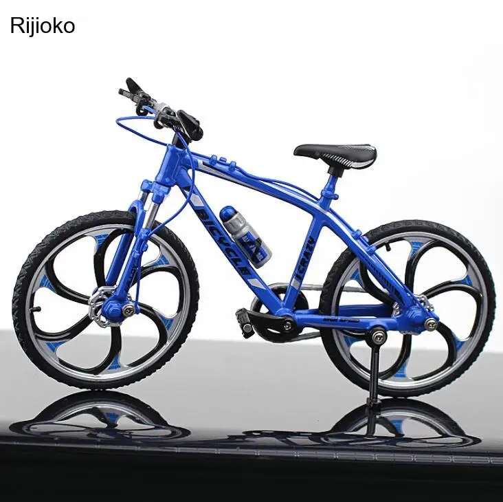 

1:10 Alloy Bicycle Model Diecast Metal Finger Mountain Bike Racing Toy Bend Road Simulation Collection Toys for Children