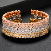 brand new 2pcs romantic elegant mix match stackable bangle ring set for women bridal wedding full micro cubic zircon pave party