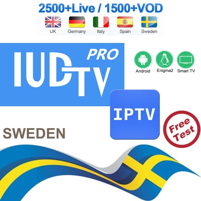 Интерактивное телевидение iudtv подписка 1 год для Ip tv Италия Великобритания Германия Европа испанский Швеция использовать на Smart tv Enigma2 URL M3U Android tv Box