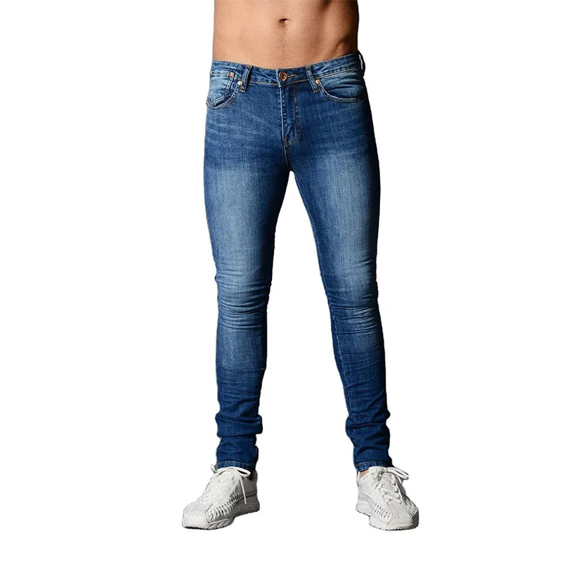 

New Men's Skinny Jeans Men Casual Solid Color Jeans Black Pencil Pants Men Jeans Pants Slim Fit Fashion Plus Size Men Clothing