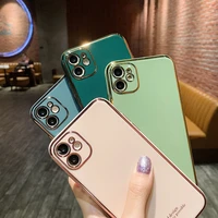 fashion electroplate for iphone 11 12 pro x xr xs max case luxury original liquid silicone soft cover 8 plus shockproof phone