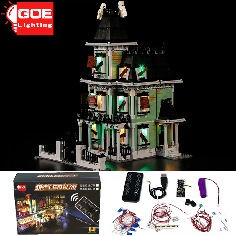 

Фирменный светодиодный светильник ильник GOE LIGHT ING, комплект для Lego 10228, для монстров, воинов, дом с привидениями, кирпичи, набор светильников ...