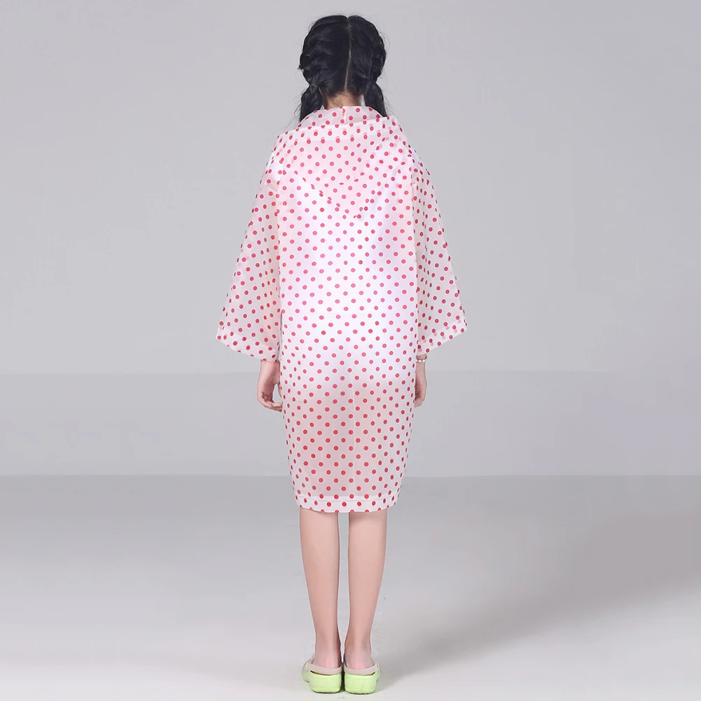 Неодноразовое уличное защитное пончо для пешего туризма путешествий в горошек с