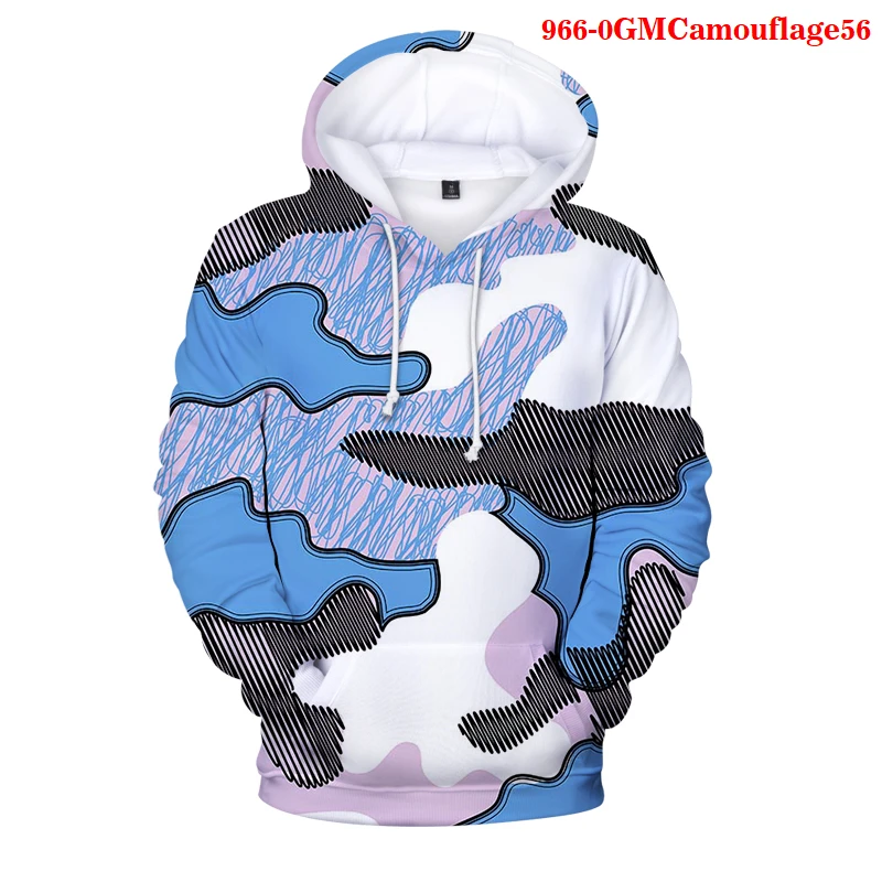 

Camouflage Printed Men's Hoodies Pullovers Sweatshirt Spring and Autumn Casual Hooded 3s Thin Hoodies Teenagers Hoodies Homem