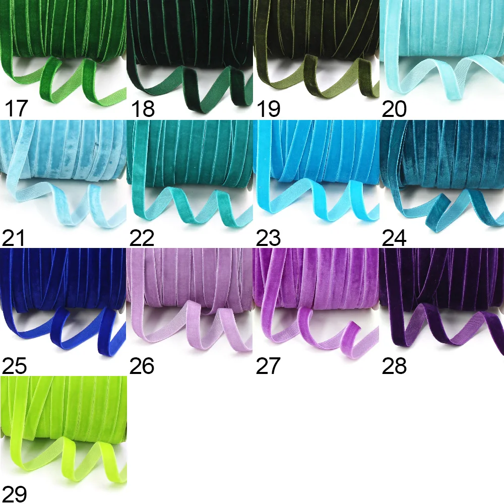 5 ярдов 3/8 &quotлента для рукоделия бархатная лента 10 мм односторонняя волос банты