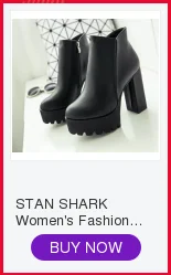 STAN SHARK/женские осенне-зимние ботильоны из флока повседневные однотонные ботинки без шнуровки с круглым носком на квадратном каблуке 4 см; цвет черный, верблюжий; Размеры 35-41