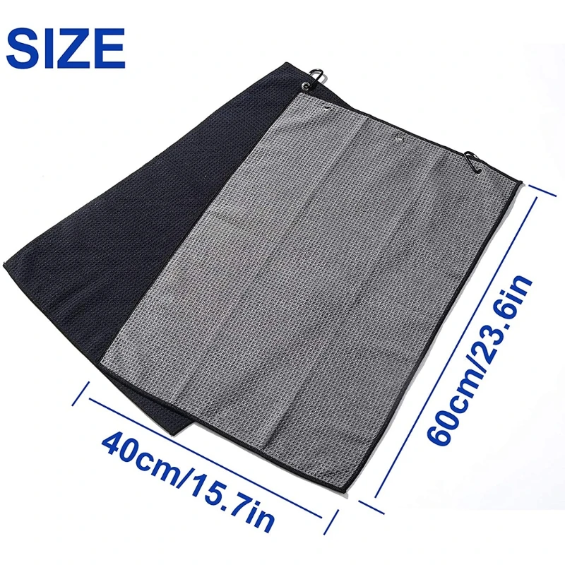 

Microfiber Cotton Golf Towels Cleans Clubs Balls Hands Cleaning Towel Carabiner Hook Pool & Accessories G99D
