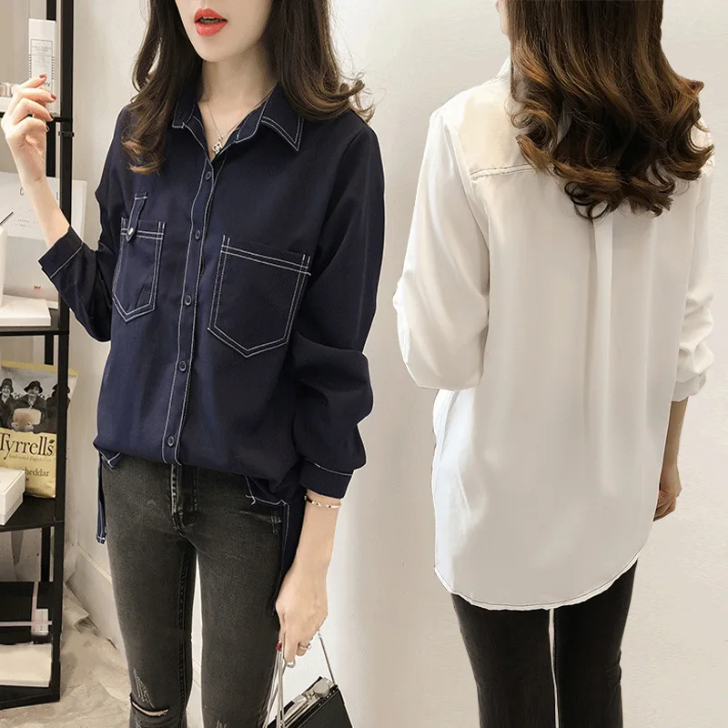 Новинка весны 2020 Корейская версия свободная рубашка для путешествий тонкая