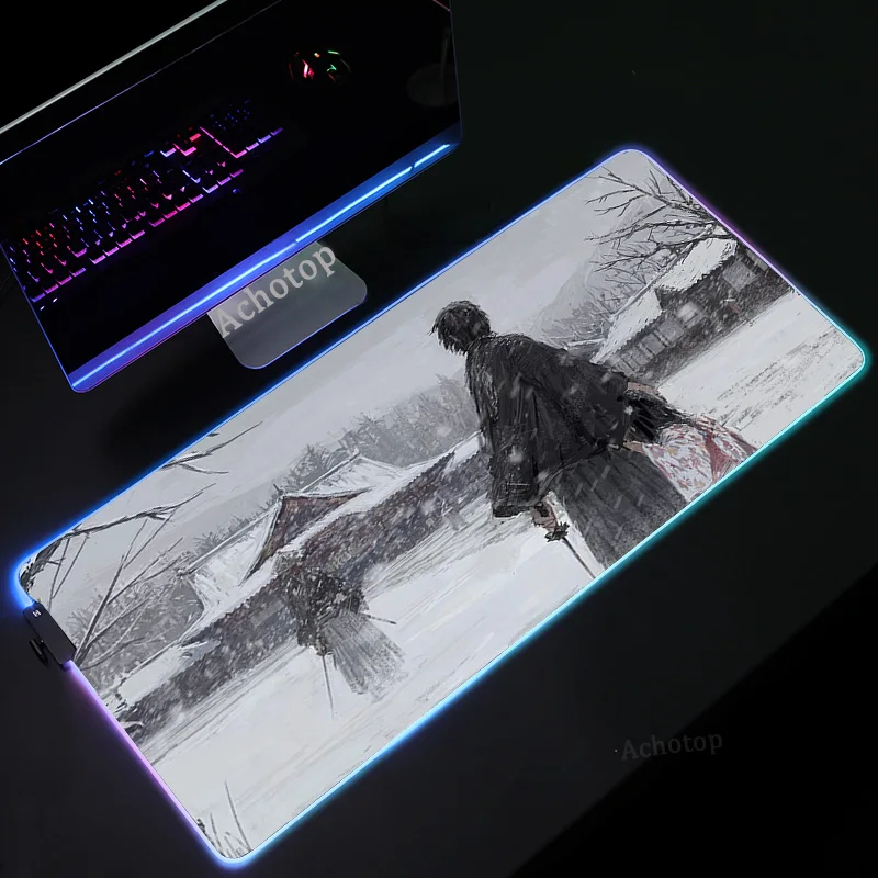

LED Light Mousepad RGB Gaming Keyboard Cover Desk-Mat Colorful Surface Mouse Pad PC Computer Gamer Marble Grain Mouse Pads