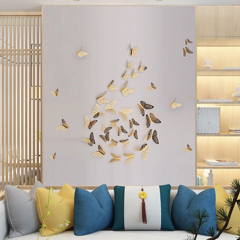 

12Pcs 3D Hollow Butterfly Wall Sticker Art Removable Room Party Wedding Decor Home Deco Wall Sticker Kids Room Stickers