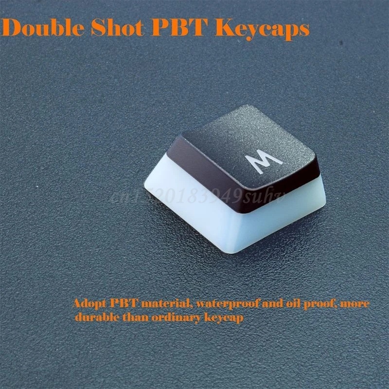 

1 Set Replaceable PBT Pudding Keycaps 108 Transparent Lettering Keys Double Shot Backli Key Cap for Mechanical Keyboard