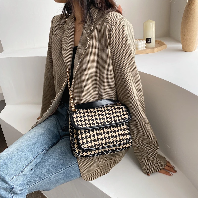 Роскошные сумки женские дизайн Хаундстут женская сумка на плечо модный цепь