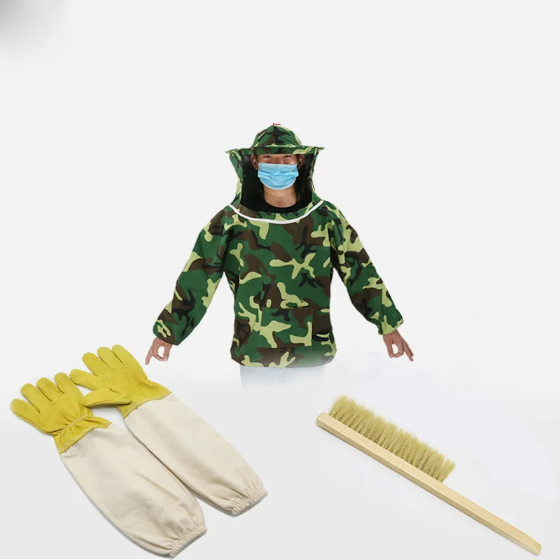 Beekeeping 3 piece Tool Bee Protective Suit Cap Sweeping Anti-Bee Coat and Packaging | Дом и сад
